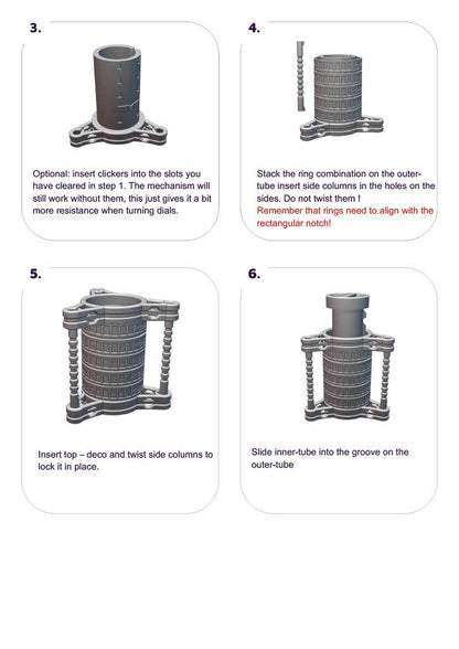 Cryptex | DnD TTRPG LARP Gaming Prop | Puzzles & Props