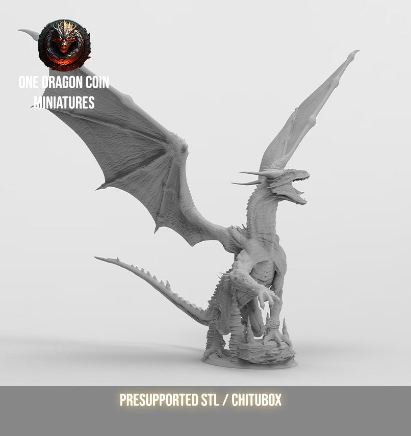 Deepthorn, Lord of the Caves Dragon | TABLETOP SCALE | TTRPG Monster Miniature | Spirit of Resin Miniatures