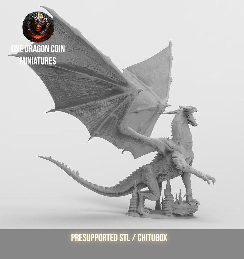 Deepthorn, Lord of the Caves Dragon | TABLETOP SCALE | TTRPG Monster Miniature | Spirit of Resin Miniatures