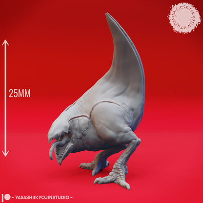 Abyssal Chicken | TABLETOP SCALE | D&D TTRPG Monster Miniature | Yasashii Kyojin Studio