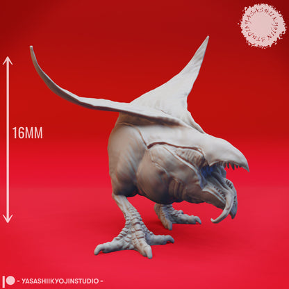 Abyssal Chicken | TABLETOP SCALE | D&D TTRPG Monster Miniature | Yasashii Kyojin Studio