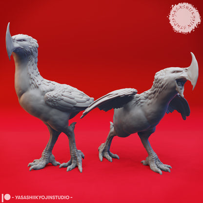 Axe Beak | TABLETOP SCALE | D&D TTRPG Monster Miniature | Yasashii Kyojin Studio