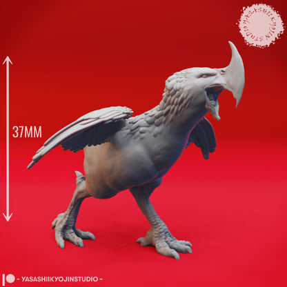Axe Beak | TABLETOP SCALE | D&D TTRPG Monster Miniature | Yasashii Kyojin Studio