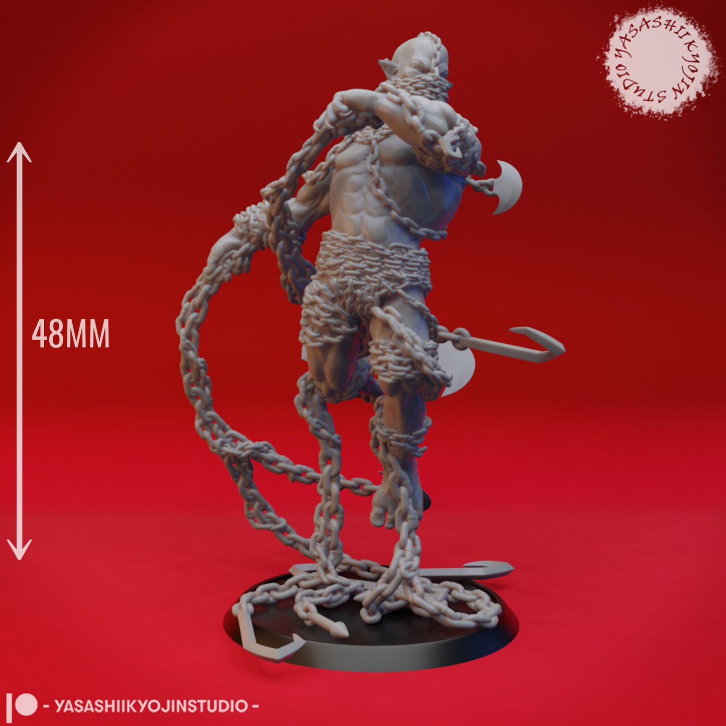Chain Devil | TABLETOP SCALE | TTRPG Monster Miniature | Yasashii Kyojin Studio