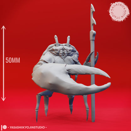 Crabfolk | TABLETOP SCALE | TTRPG Monster Miniature | Yasashii Kyojin Studio