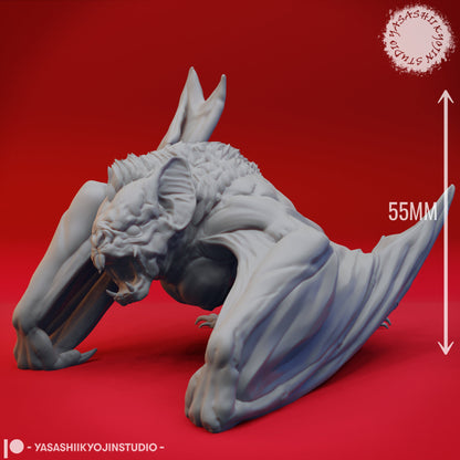 Dire Bats | TABLETOP SCALE | D&D TTRPG Monster Miniature | Yasashii Kyojin Studio