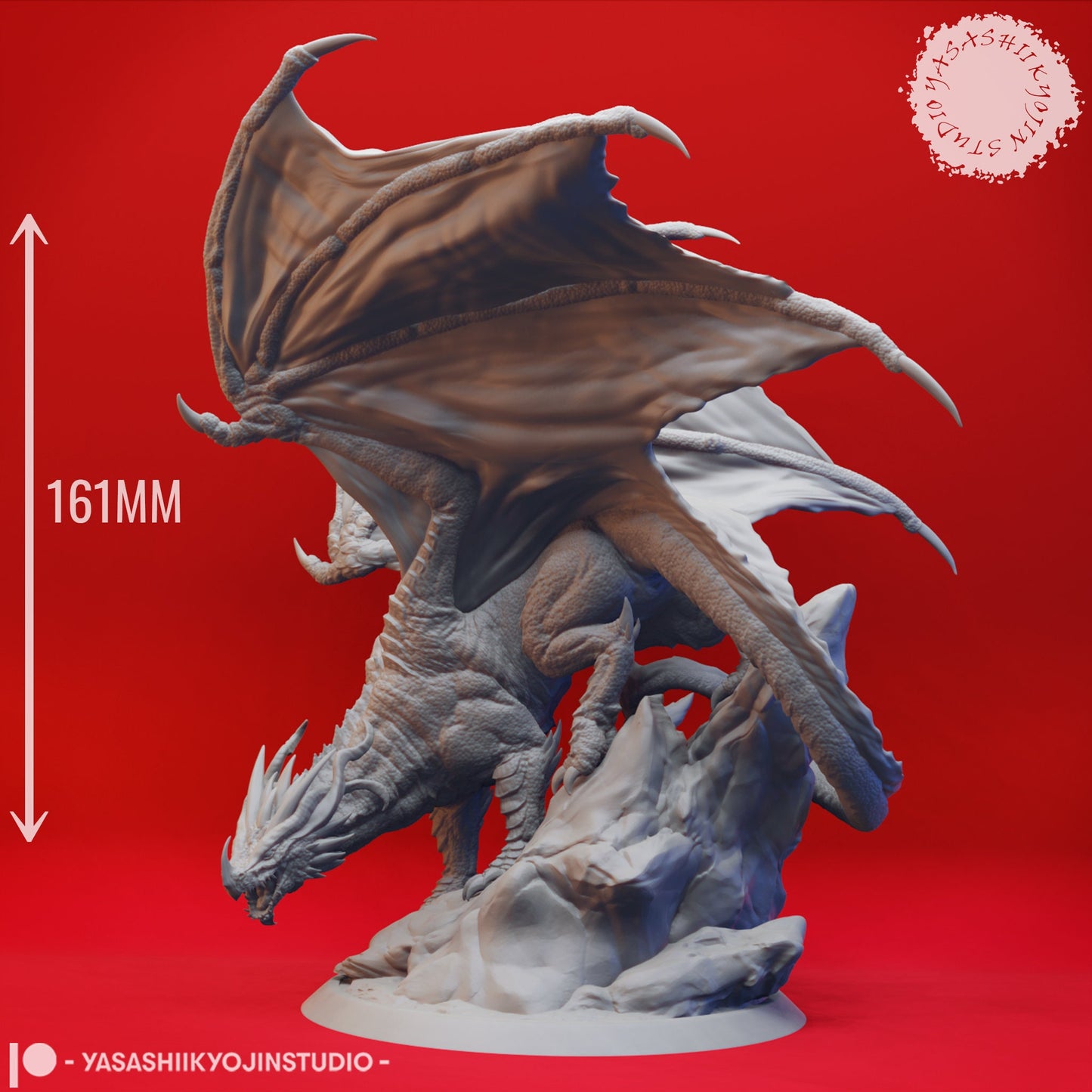 Dragon, Ancient Red | TABLETOP SCALE | D&D TTRPG Monster Miniature | Yasashii Kyojin Studio