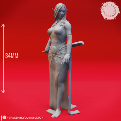 Drow | TABLETOP SCALE | TTRPG Monster Miniature | Yasashii Kyojin Studio