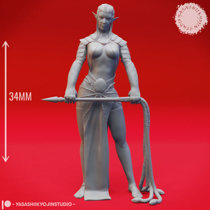 Drow | TABLETOP SCALE | TTRPG Monster Miniature | Yasashii Kyojin Studio