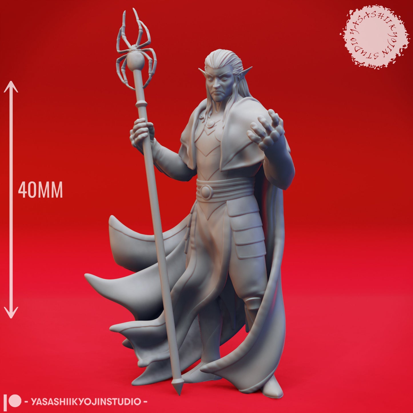 Drow | TABLETOP SCALE | TTRPG Monster Miniature | Yasashii Kyojin Studio