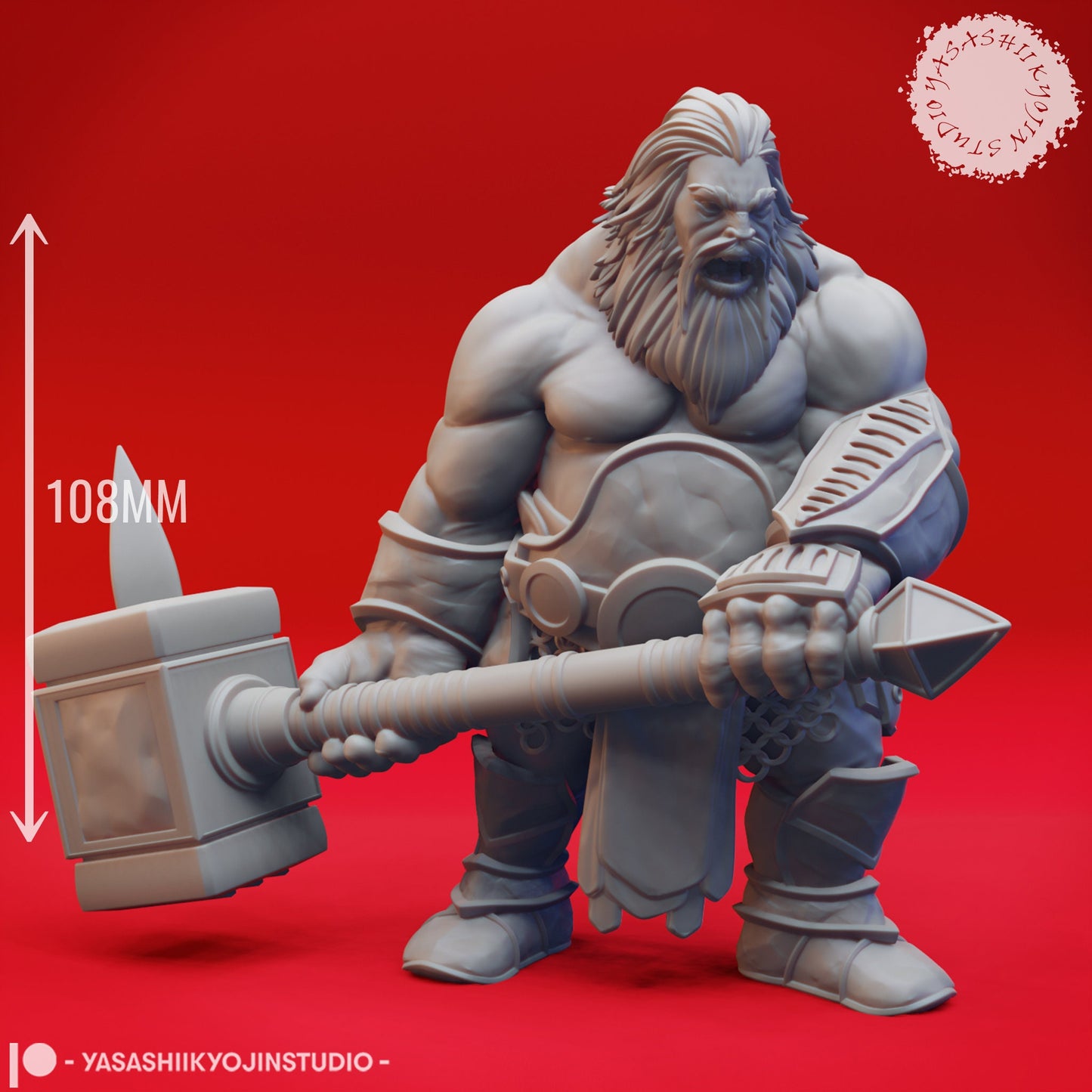 Fire Giant | TABLETOP SCALE | TTRPG Monster Miniature | Yasashii Kyojin Studio