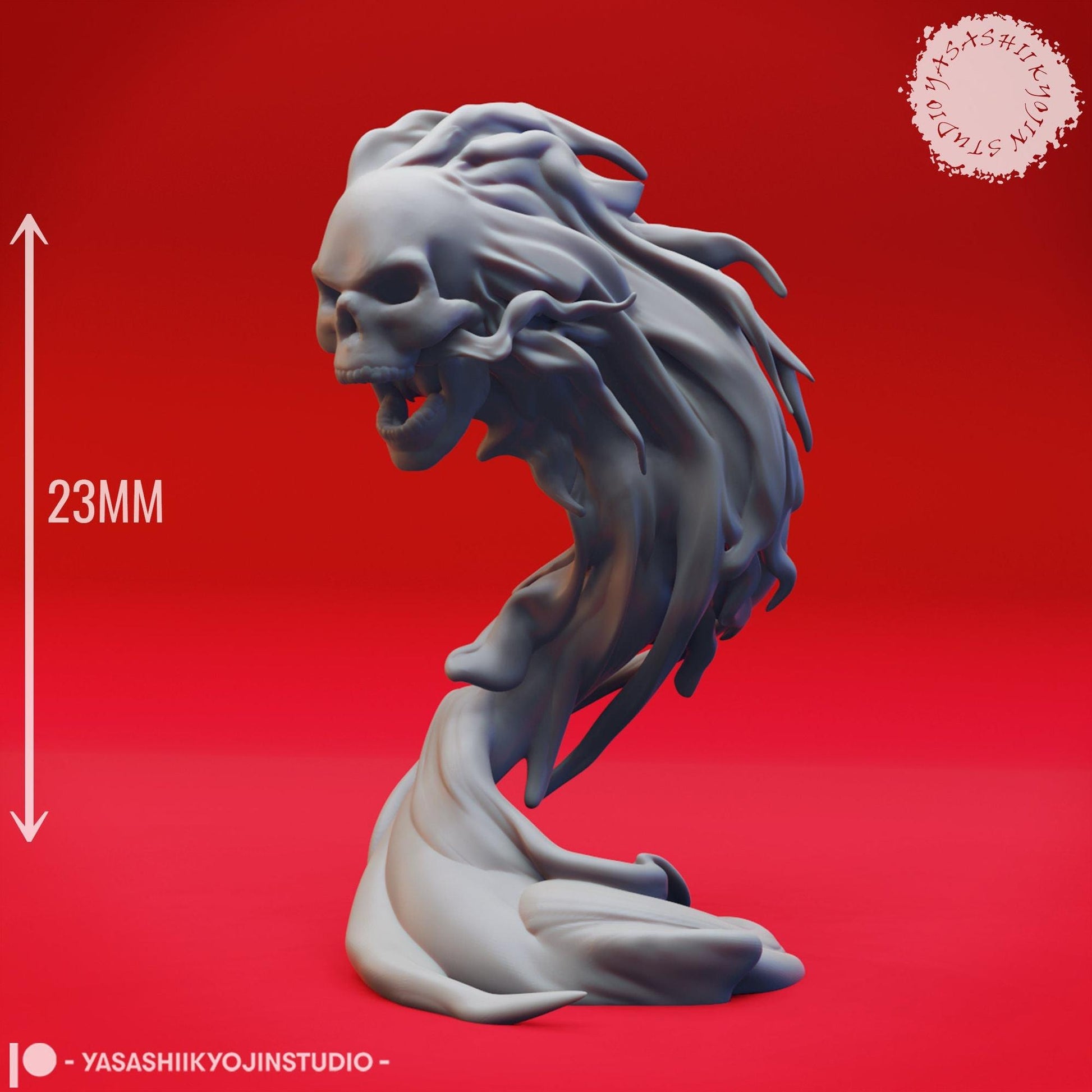Flameskull | TABLETOP SCALE | D&D TTRPG Monster Miniature | Yasashii Kyojin Studio