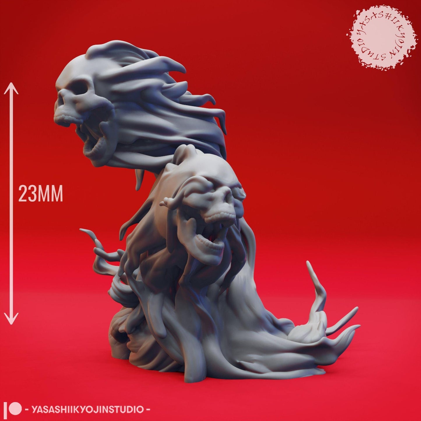 Flameskull | TABLETOP SCALE | D&D TTRPG Monster Miniature | Yasashii Kyojin Studio