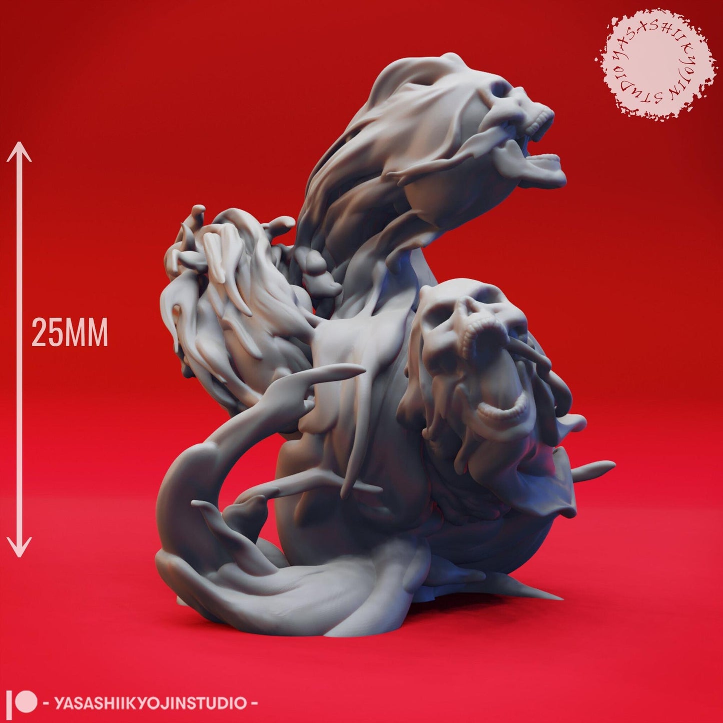 Flameskull | TABLETOP SCALE | D&D TTRPG Monster Miniature | Yasashii Kyojin Studio
