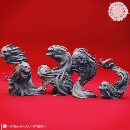 Flameskull | TABLETOP SCALE | D&D TTRPG Monster Miniature | Yasashii Kyojin Studio