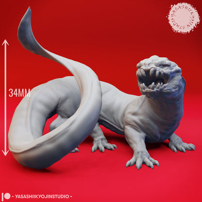Frost Salamander | TABLETOP SCALE | TTRPG Monster Miniature | Yasashii Kyojin Studio