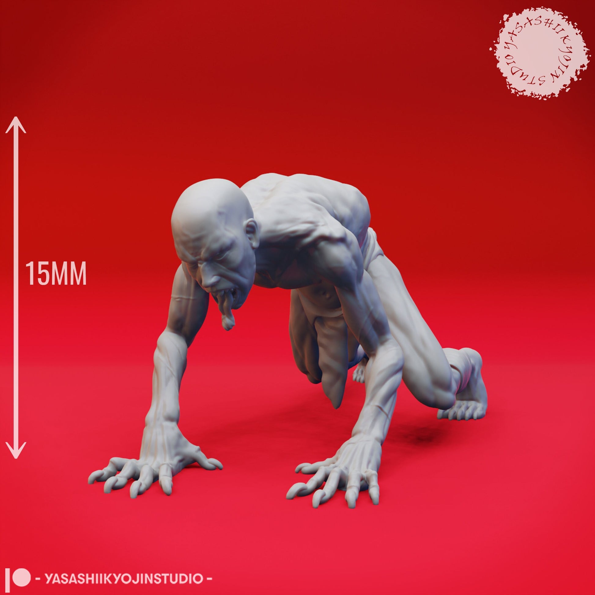 Ghoul | TABLETOP SCALE | TTRPG Monster Miniature | Yasashii Kyojin Studio