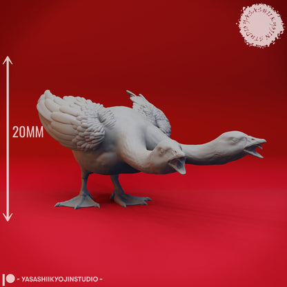 Goose Hydra | TABLETOP SCALE | D&D TTRPG Monster Miniature | Yasashii Kyojin Studio