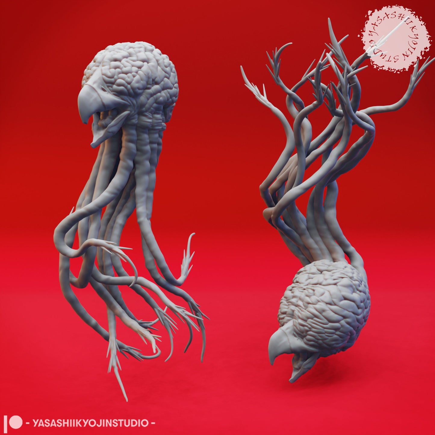 Grell | TABLETOP SCALE | TTRPG Monster Miniature | Yasashii Kyojin Studio