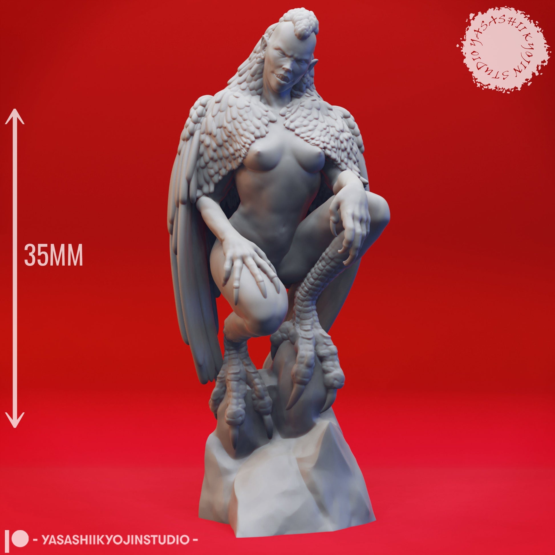 Harpy | TABLETOP SCALE | TTRPG Monster Miniature | Yasashii Kyojin Studio