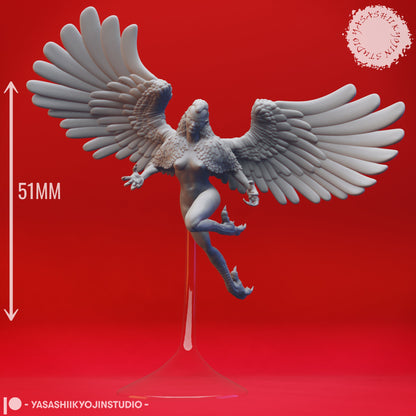 Harpy | TABLETOP SCALE | TTRPG Monster Miniature | Yasashii Kyojin Studio