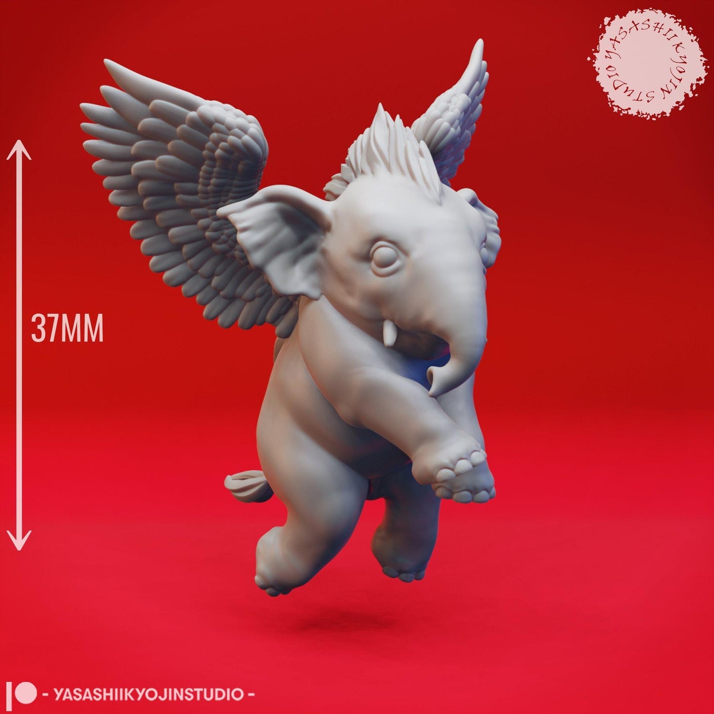 Hollyphant | TABLETOP SCALE | D&D TTRPG Monster Miniature | Yasashii Kyojin Studio