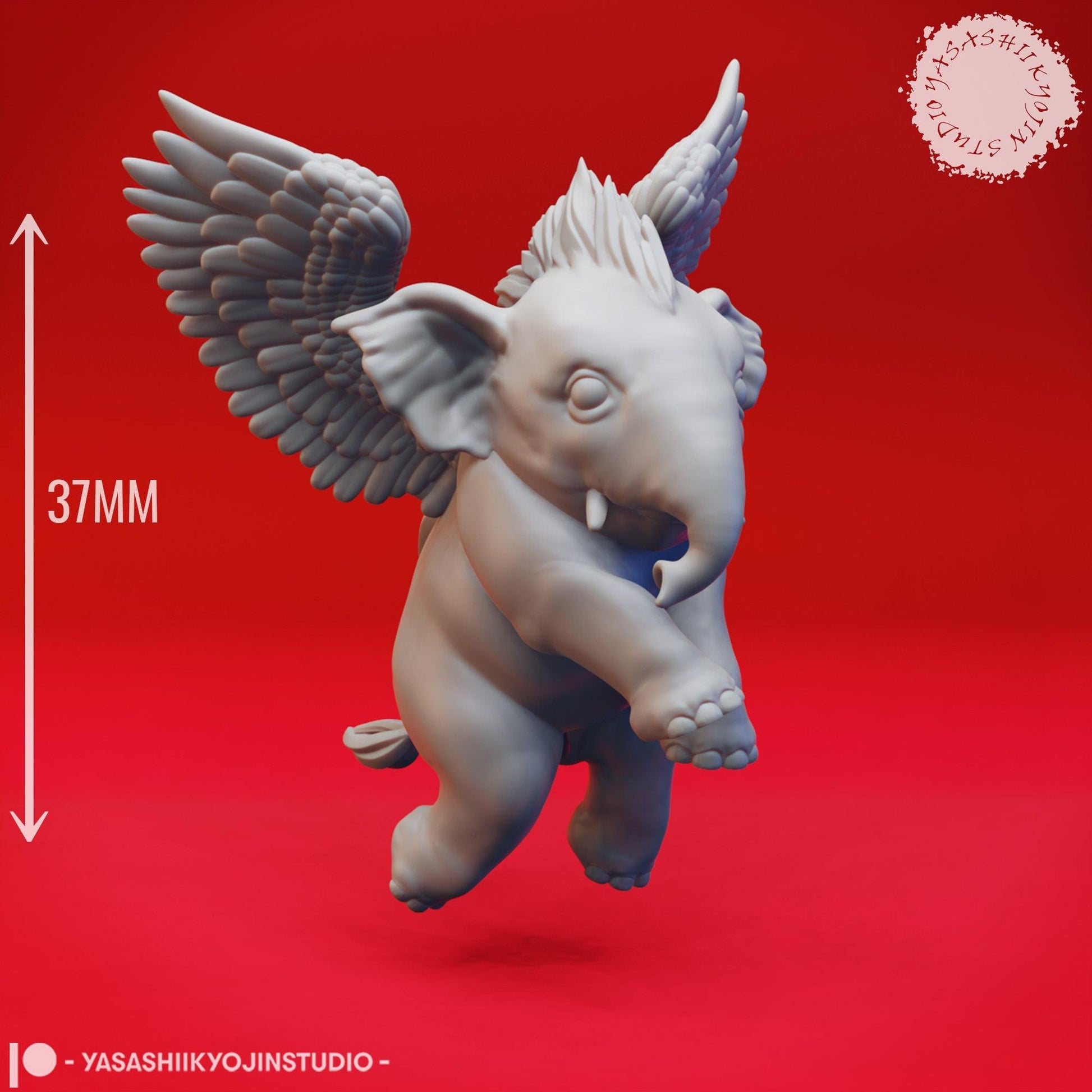 Hollyphant | TABLETOP SCALE | D&D TTRPG Monster Miniature | Yasashii Kyojin Studio