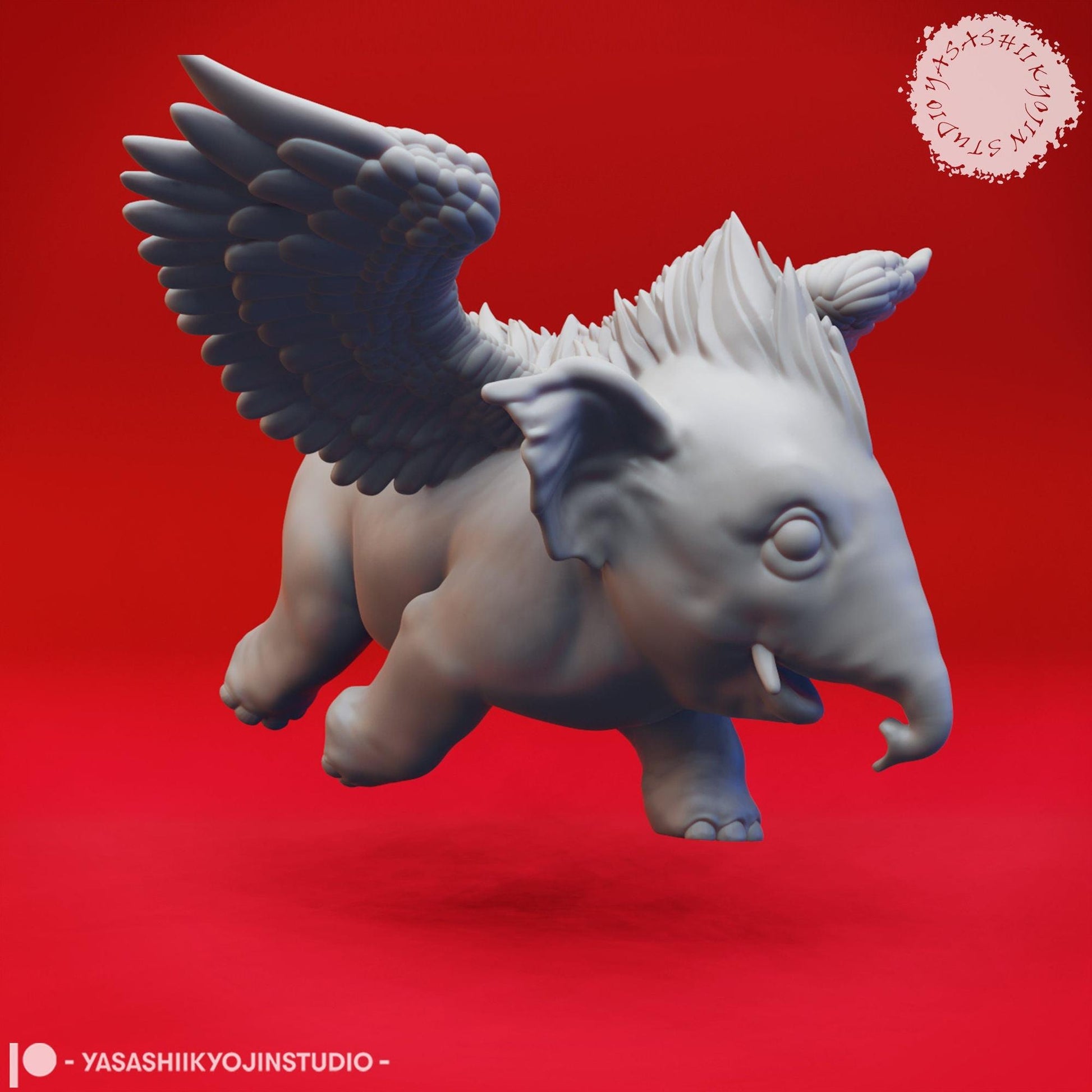 Hollyphant | TABLETOP SCALE | D&D TTRPG Monster Miniature | Yasashii Kyojin Studio