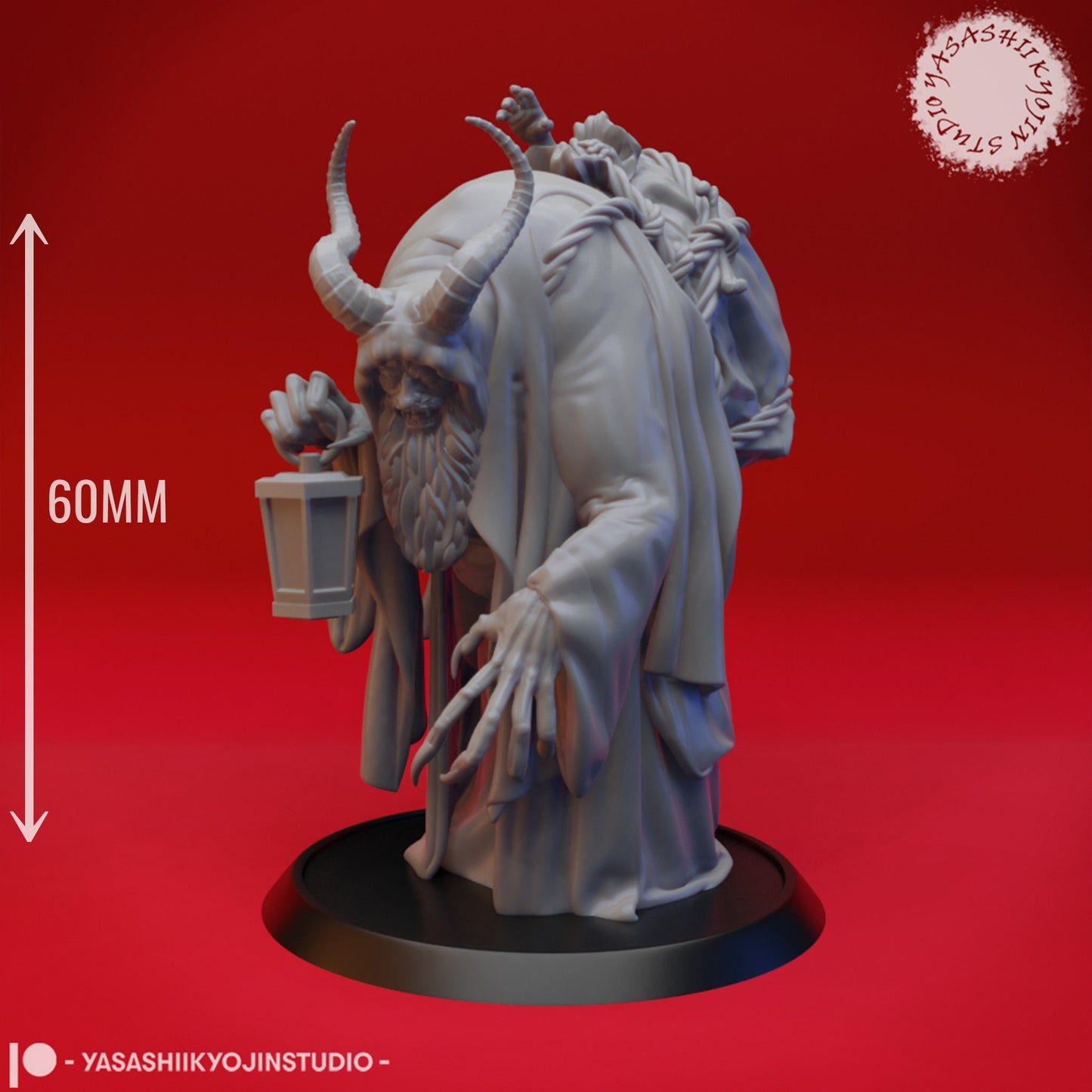 Krampus | TABLETOP SCALE | D&D TTRPG Christmas Miniature | Yasashii Kyojin Studio