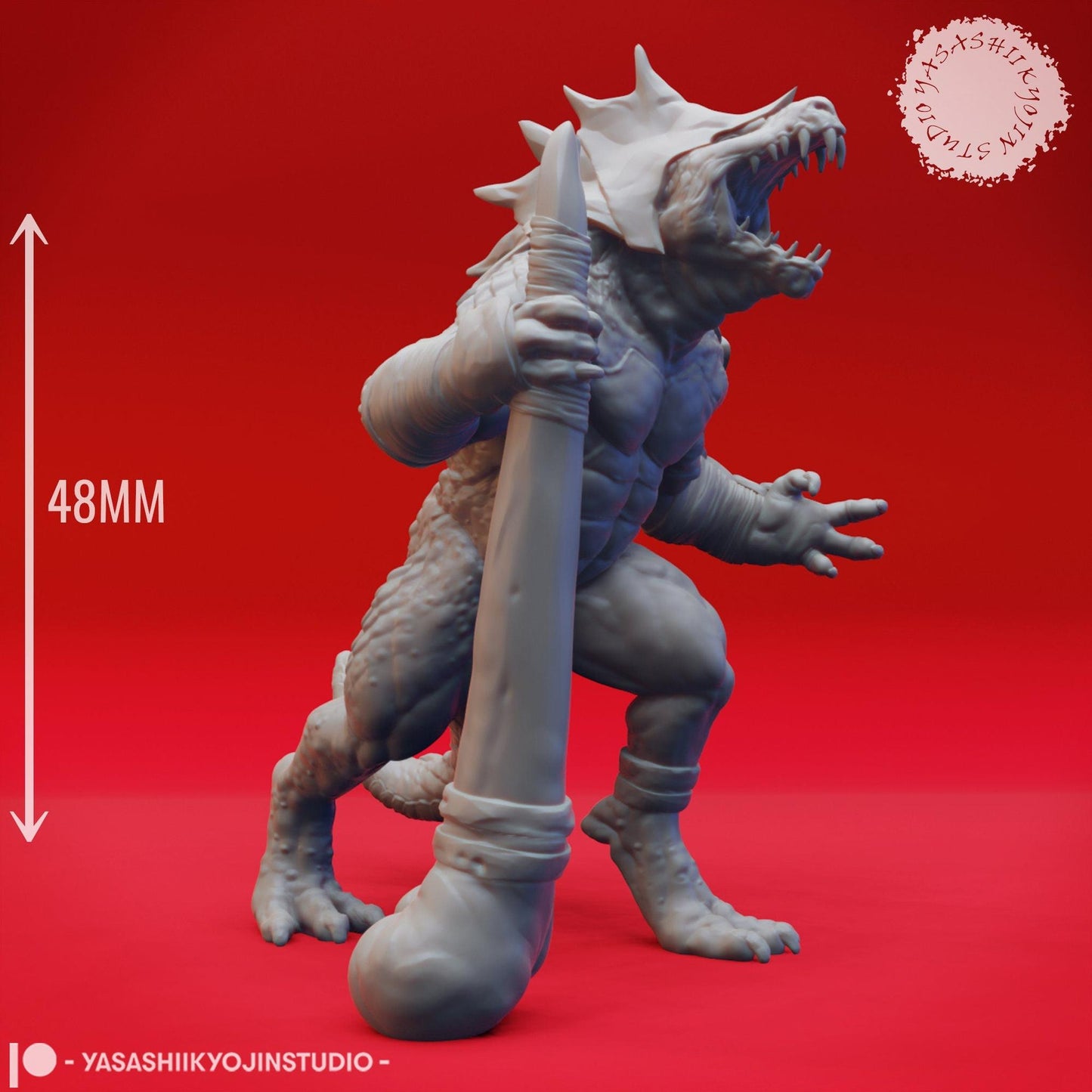 Lizardfolk | TABLETOP SCALE | D&D TTRPG Monster Miniature | Yasashii Kyojin Studio