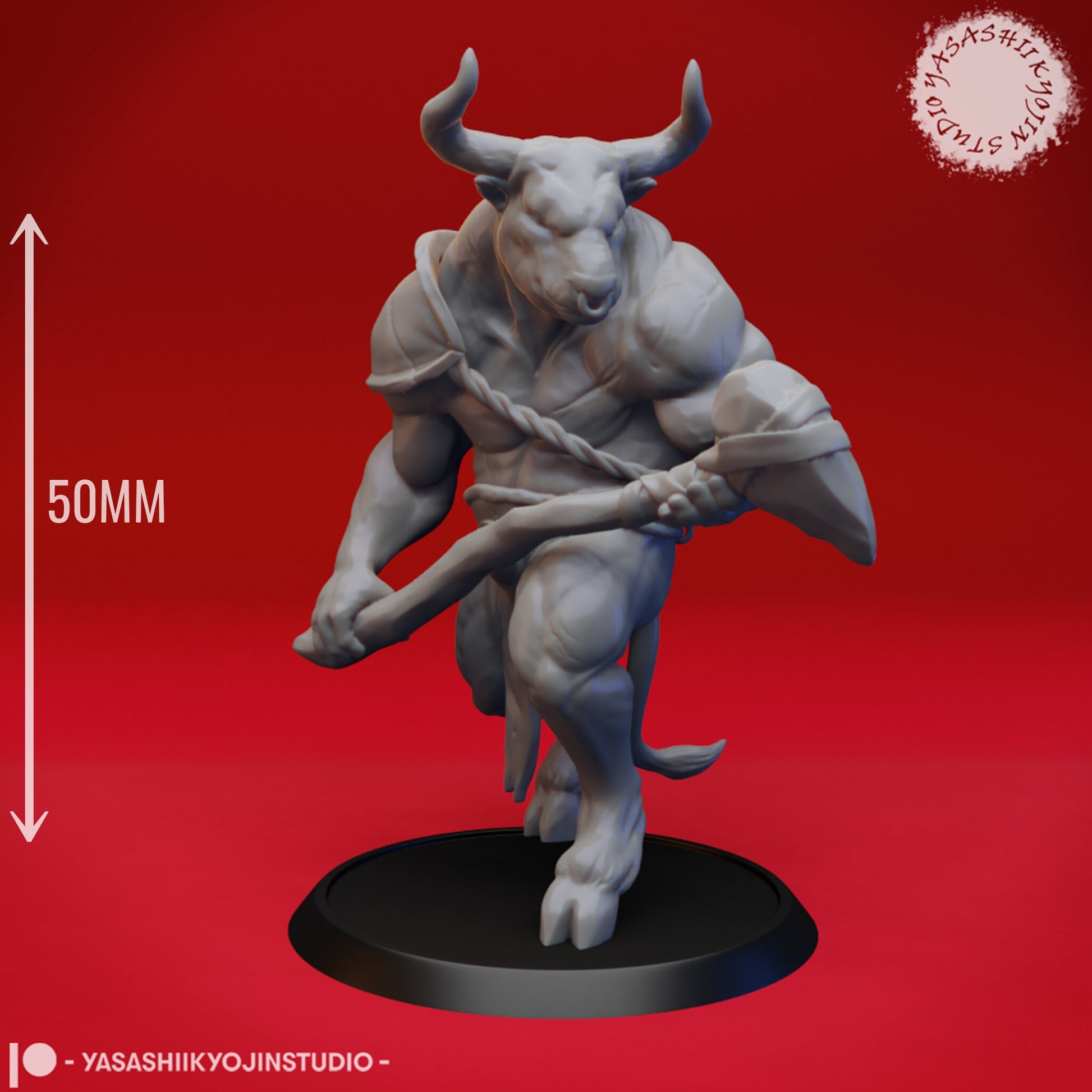 Minotaurs | TABLETOP SCALE | TTRPG Monster Miniature | Yasashii Kyojin Studio