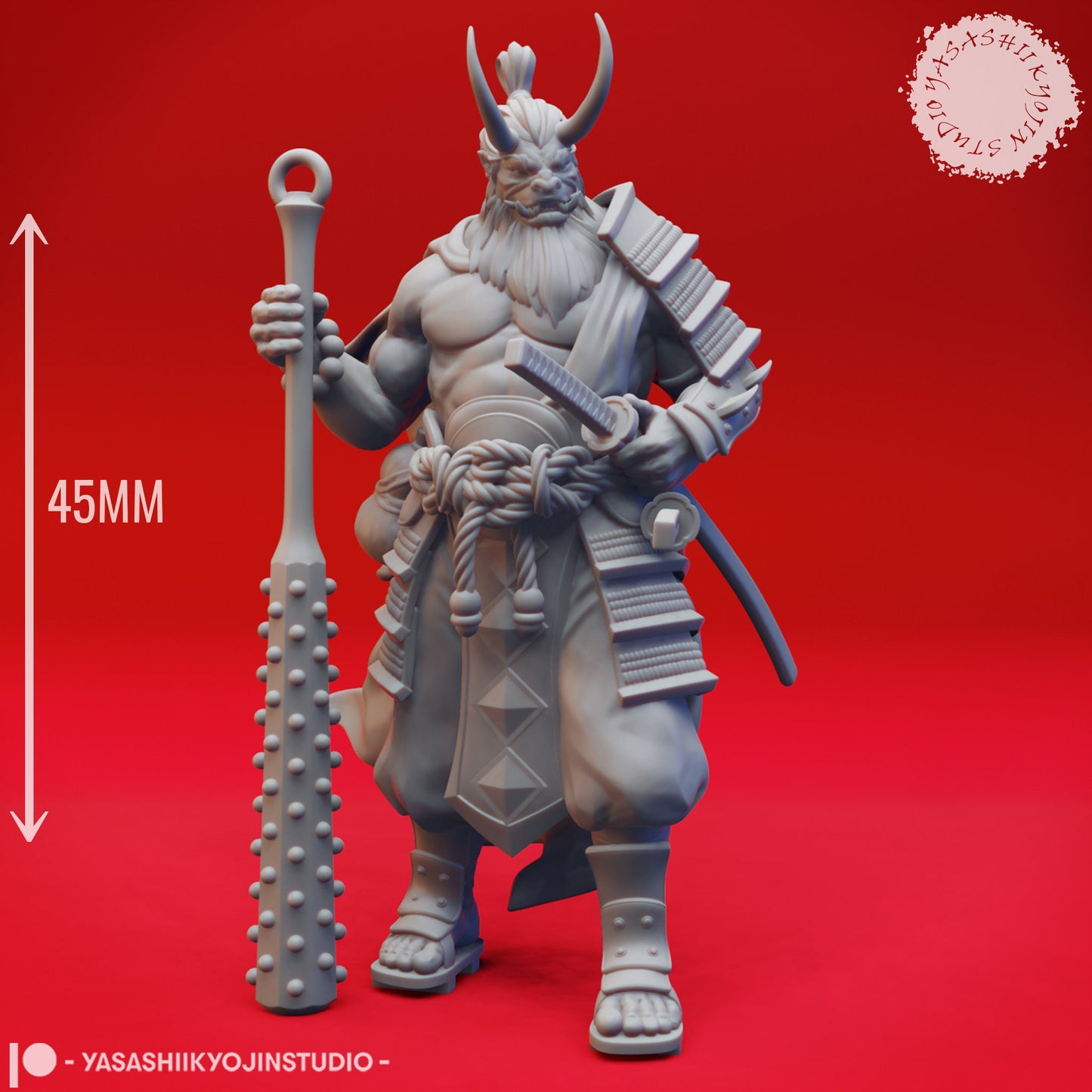 Oni | TTRPG Monster Miniature | Yasashii Kyojin Studio | Unpainted, Unplated Resin 8k