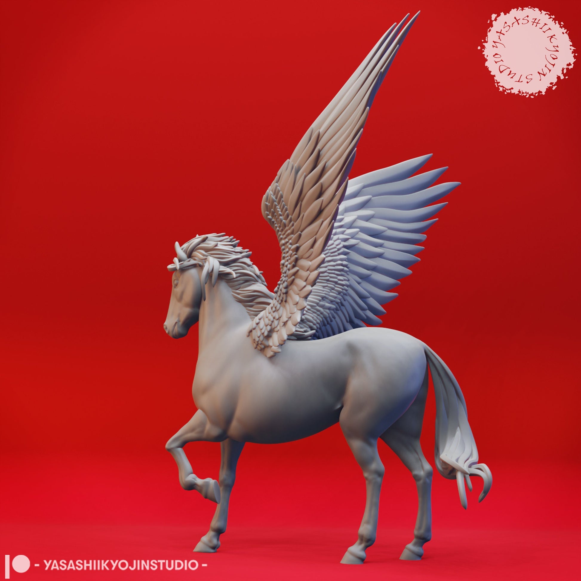 Pegasus | TABLETOP SCALE | TTRPG Monster Miniature | Yasashii Kyojin Studio