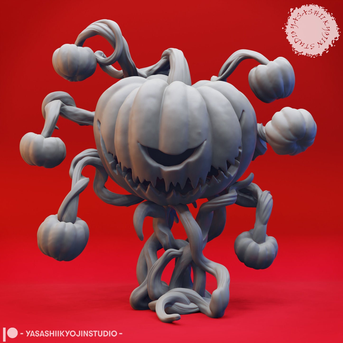 Pumpkin Eye Tyrant, Halloween Monster | TABLETOP SCALE | D&D TTRPG Monster Miniature | Yasashii Kyojin Studio