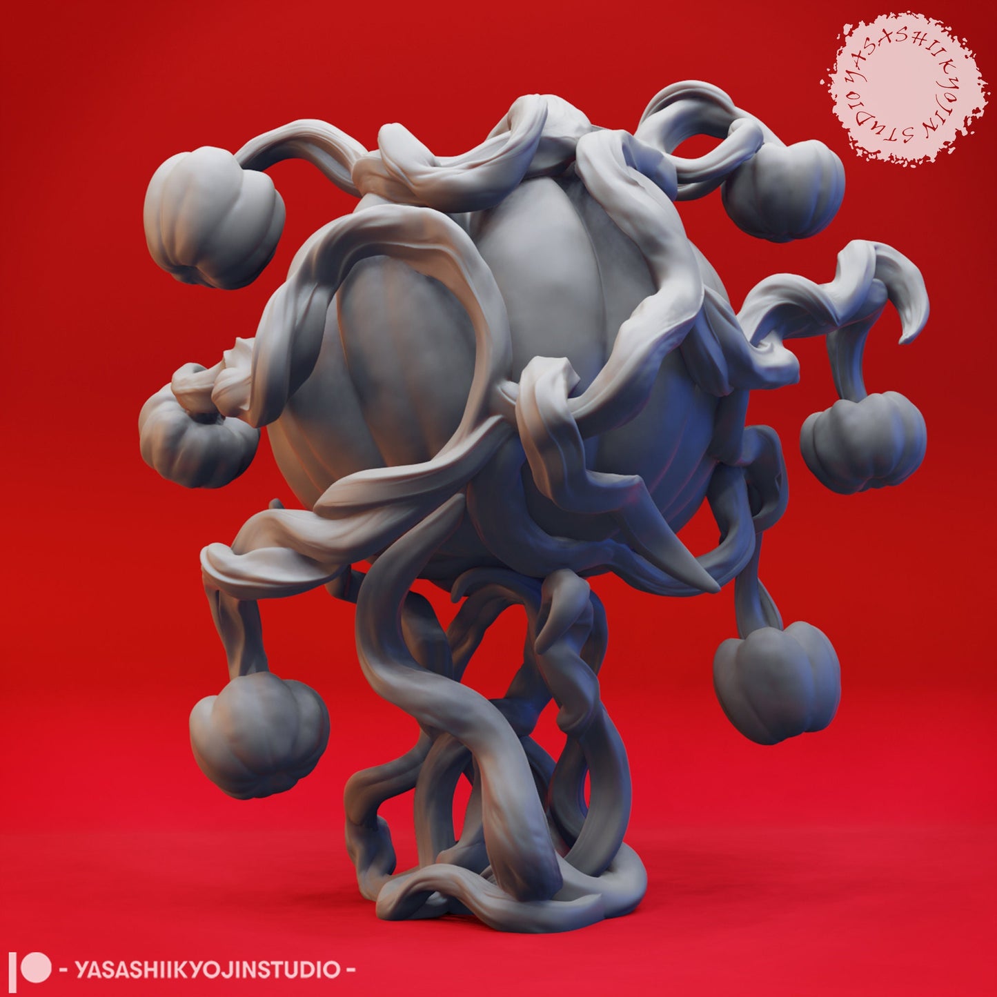 Pumpkin Eye Tyrant, Halloween Monster | TABLETOP SCALE | D&D TTRPG Monster Miniature | Yasashii Kyojin Studio