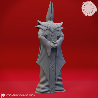 Red Wizard tabletop miniature from Yasashii Kyojin Studio, detailed D&D TTRPG monster mini by Tattles Told 3D.