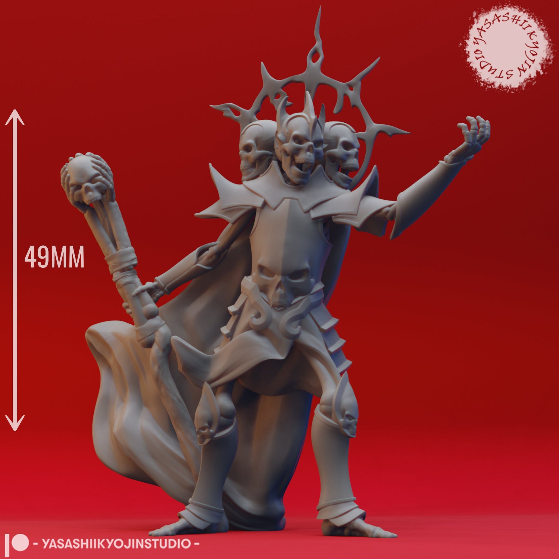 Skull Lord | TABLETOP SCALE | D&D TTRPG Monster Miniature | Yasashii Kyojin Studio