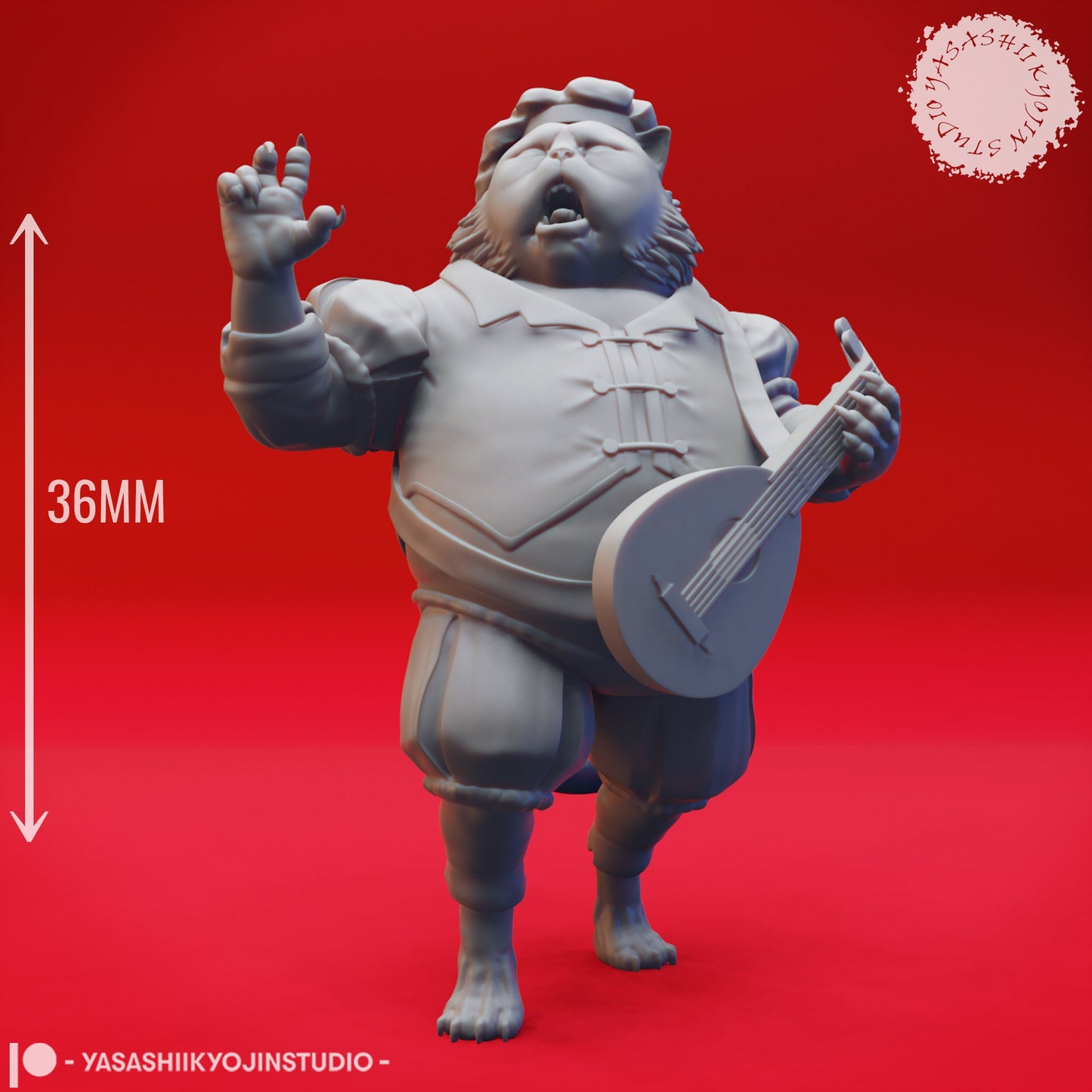 Tabaxi | TTRPG Monster Miniature | Yasashii Kyojin Studio | Unpainted, Unplated Resin 8k