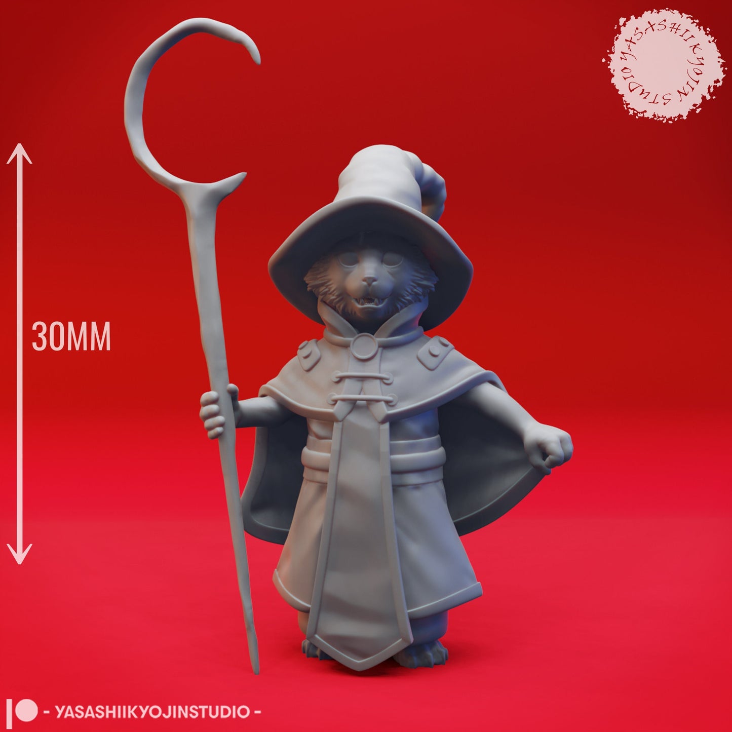 Tabaxi | TTRPG Monster Miniature | Yasashii Kyojin Studio | Unpainted, Unplated Resin 8k