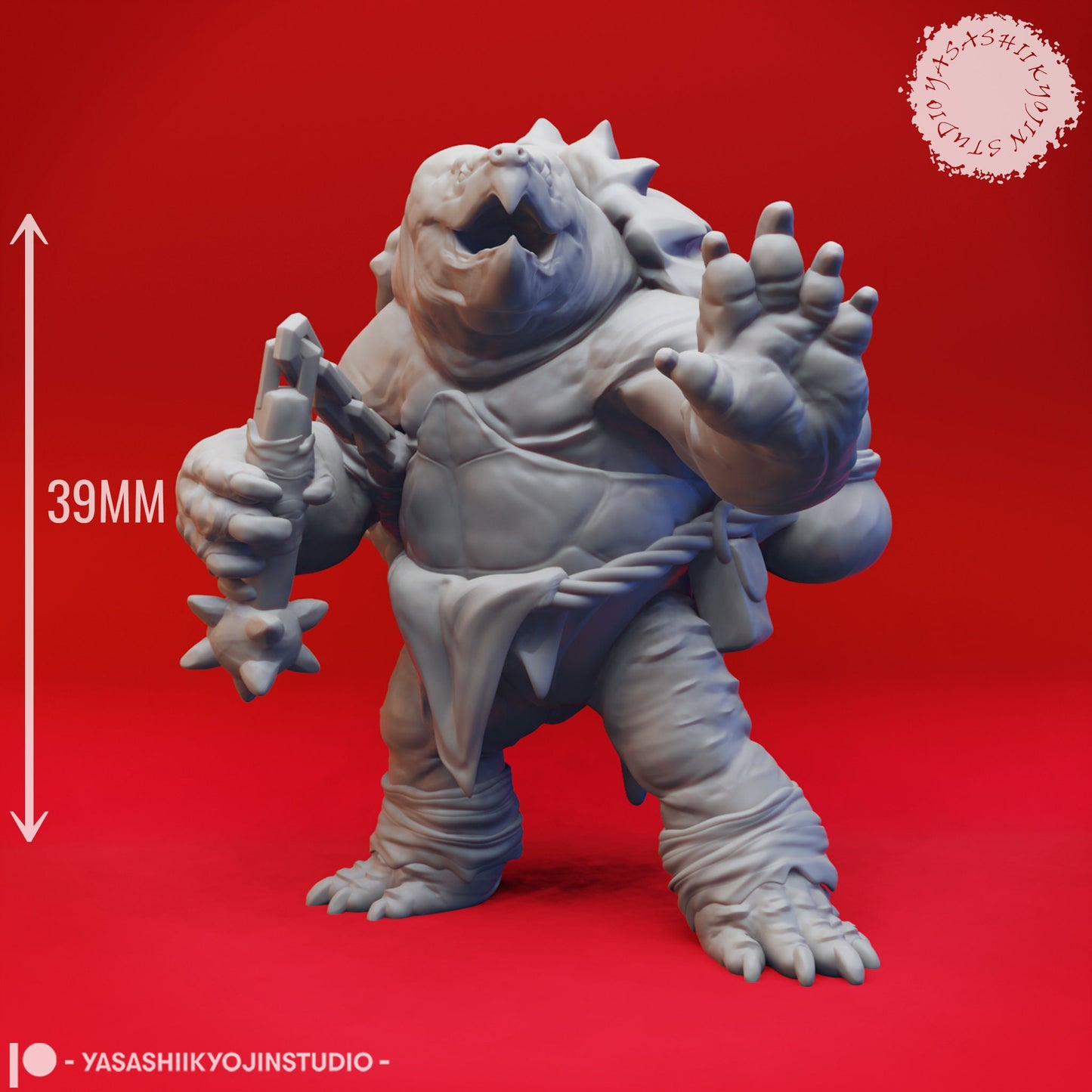 Tortle | TTRPG Monster Miniature | Yasashii Kyojin Studio | Unpainted, Unplated Resin 8k