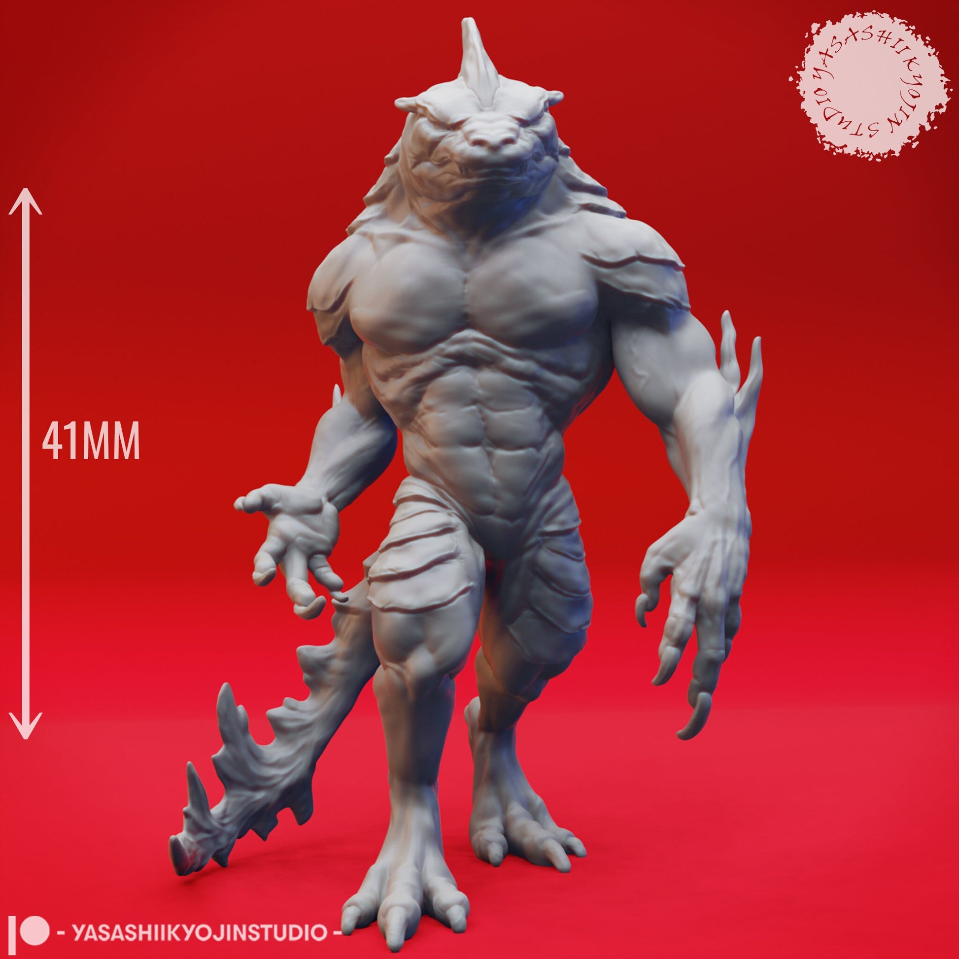 Troglodyte | TABLETOP SCALE | D&D TTRPG Monster Miniature | Yasashii Kyojin Studio