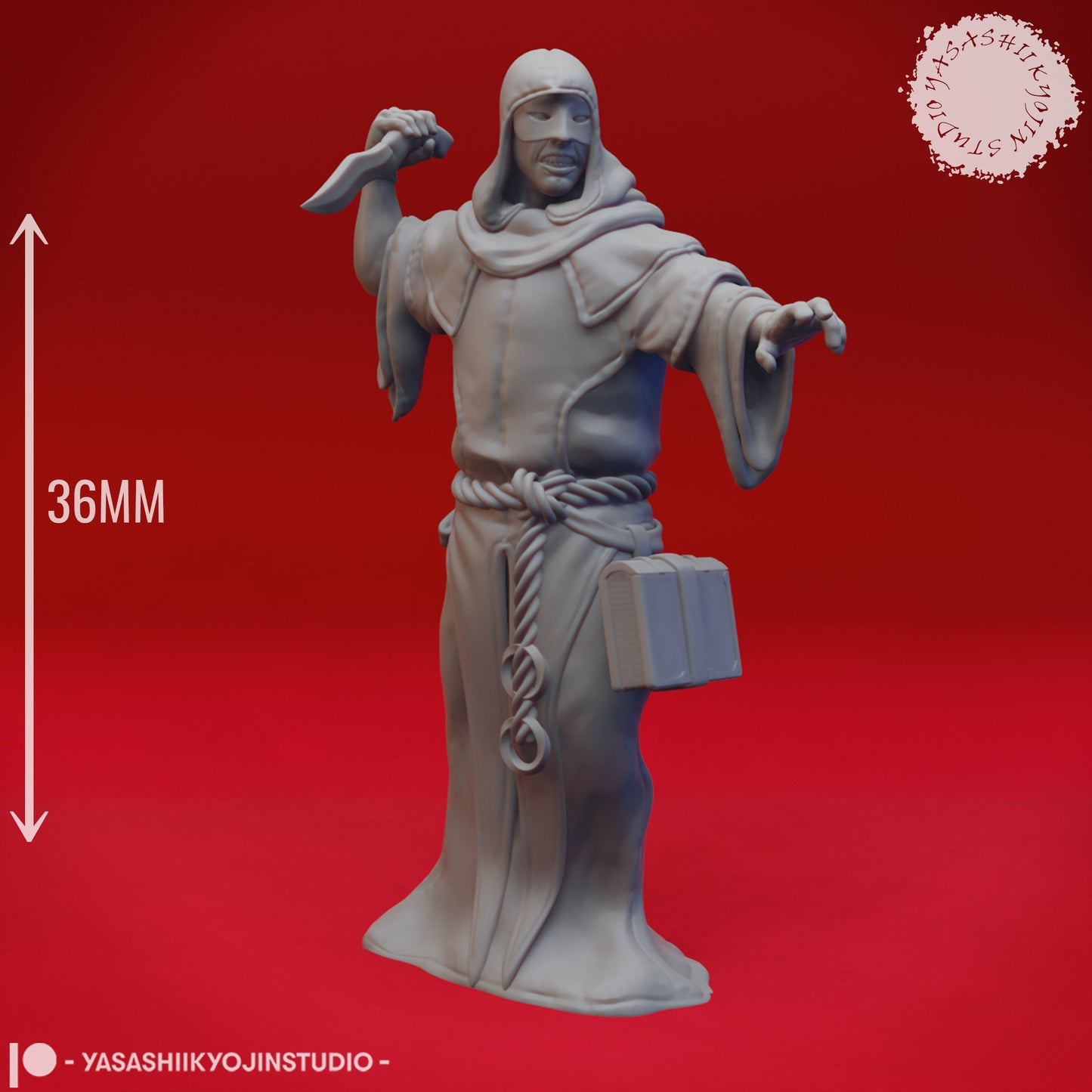 Cultist | TABLETOP SCALE | TTRPG Monster Miniature | Yasashii Kyojin Studio