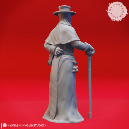 Plague Doctor | TABLETOP SCALE | TTRPG Monster Miniature | Yasashii Kyojin Studio