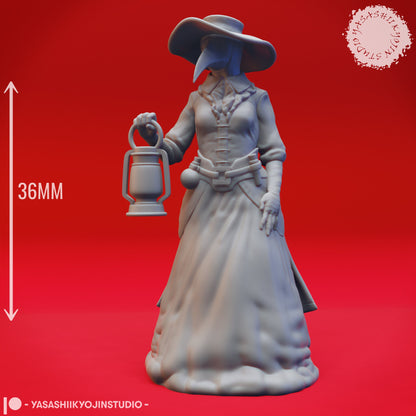 Plague Doctor | TABLETOP SCALE | TTRPG Monster Miniature | Yasashii Kyojin Studio