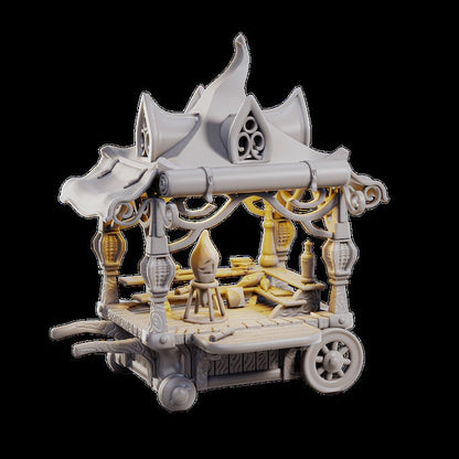 Magic Artifacts Cart, Wandering Market | TTRPG Miniature | Laura Bäcker