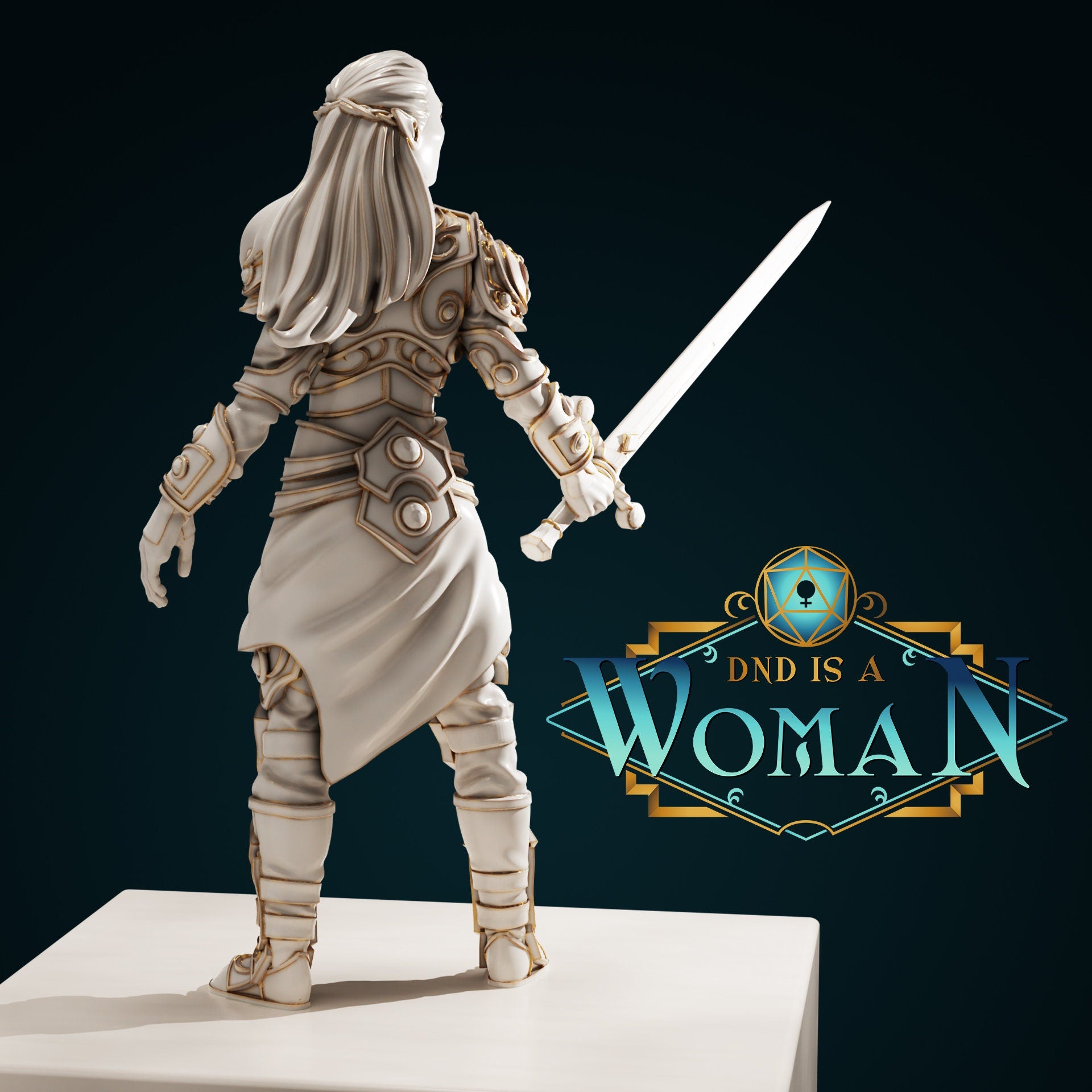 Gith Warlock | D&D TTRPG Miniature | DnD Is A Woman | NO BASE