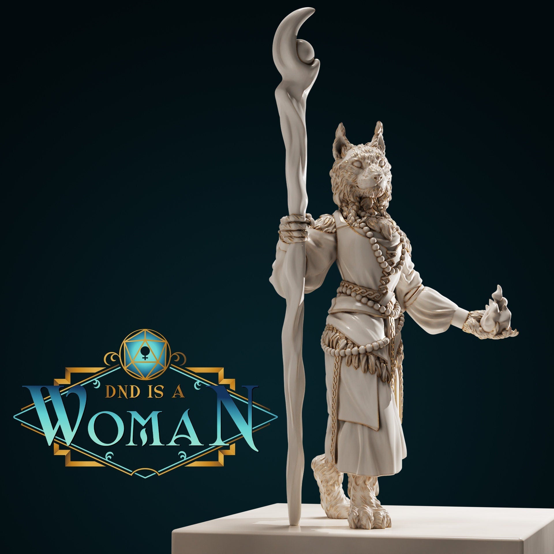Tabaxi Sorcerer | D&D TTRPG Miniature | DnD Is A Woman | NO BASE