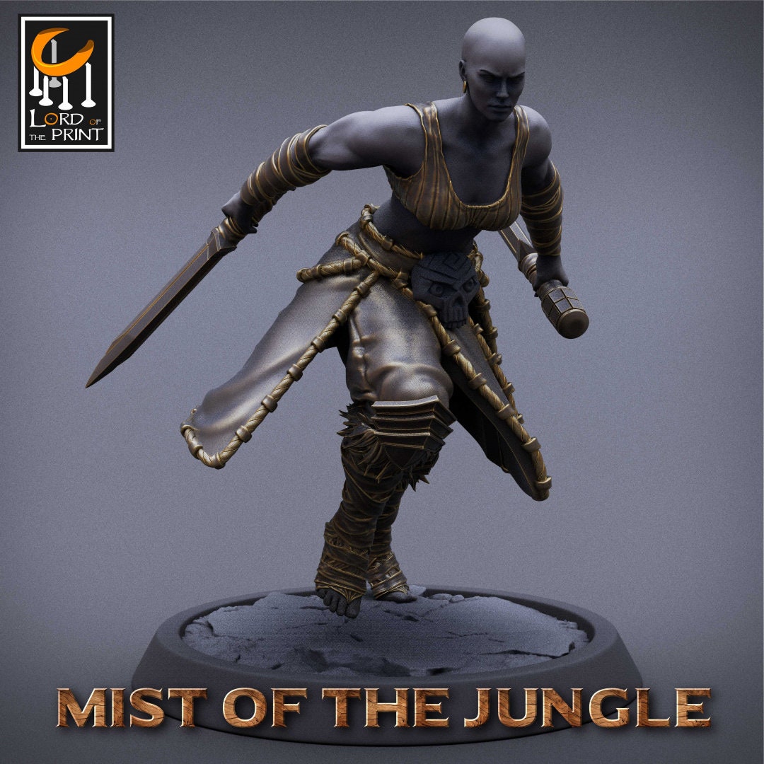 Amazon Heavy Dagger | Amazon, Mist of the Jungle | TABLETOP SCALE | D&D TTRPG Miniature | Rescale Miniatures