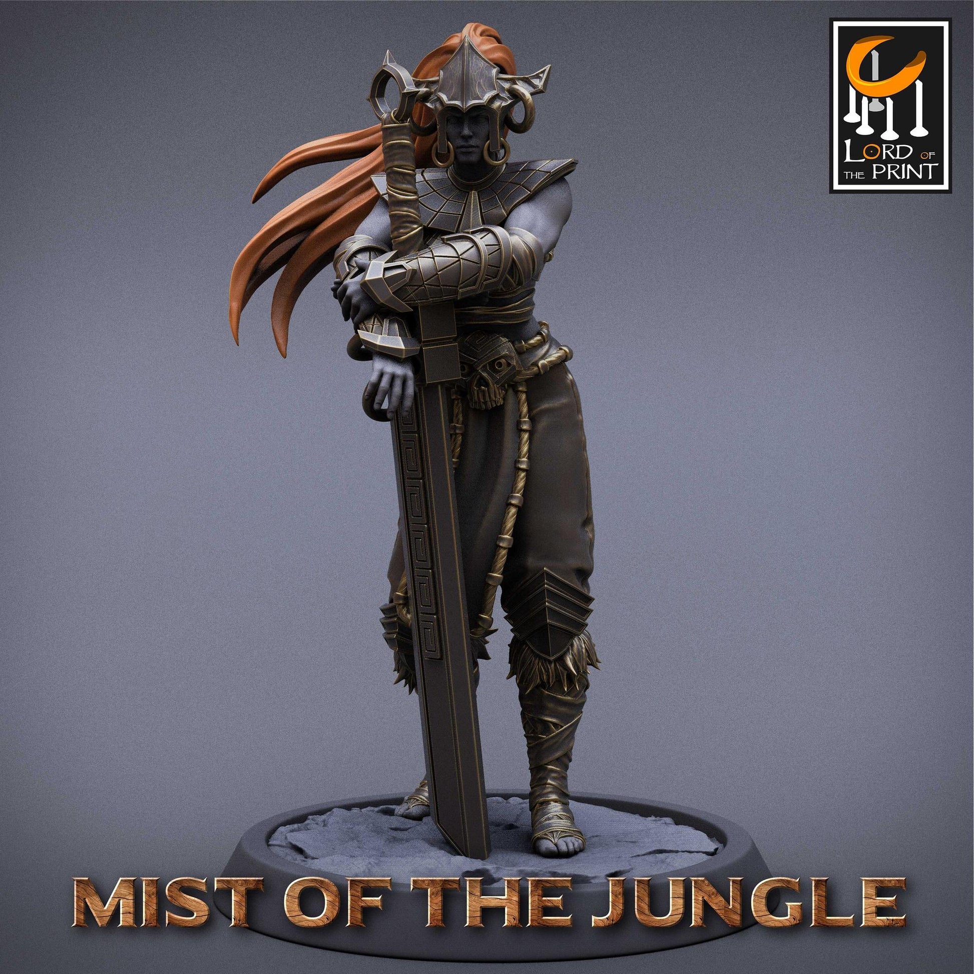 Amazon Heavy Greatsword | Amazon, Mist of the Jungle | TABLETOP SCALE | D&D TTRPG Miniature | Rescale Miniatures