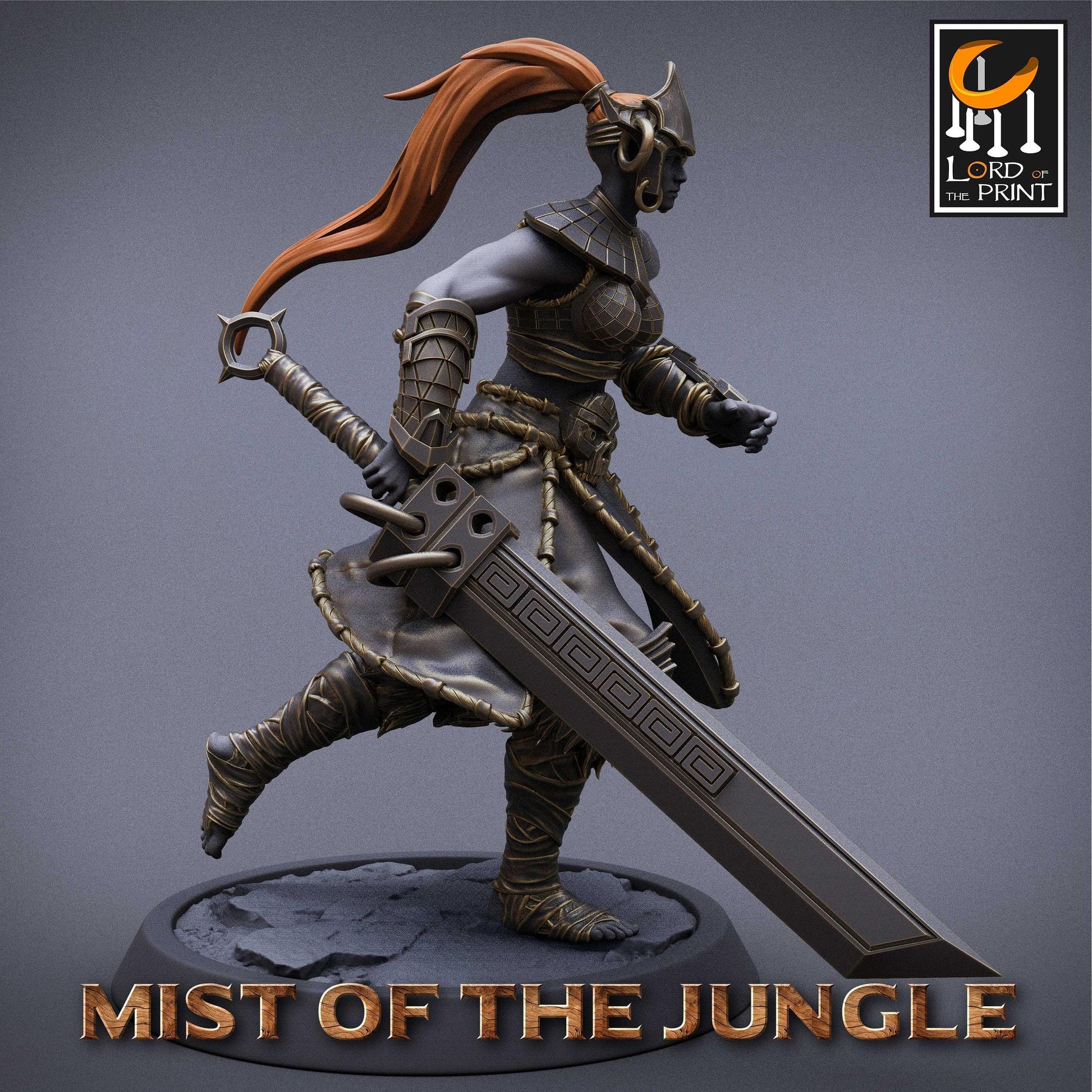 Amazon Heavy Greatsword | Amazon, Mist of the Jungle | TABLETOP SCALE | D&D TTRPG Miniature | Rescale Miniatures